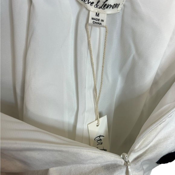 For Love and Lemons Abigail Mini Dress in Black and White Polka Dots Size M - Picture 9 of 10